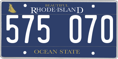 RI license plate 575070