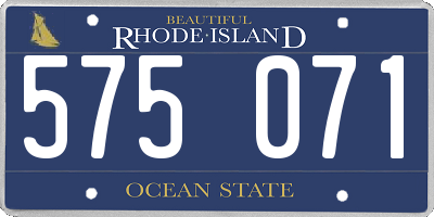 RI license plate 575071