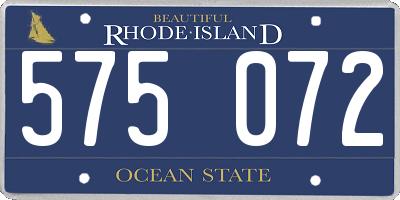 RI license plate 575072