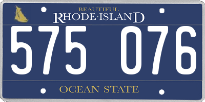 RI license plate 575076