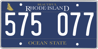RI license plate 575077