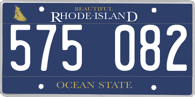 RI license plate 575082
