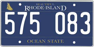 RI license plate 575083