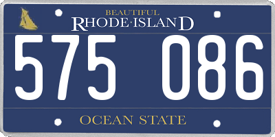 RI license plate 575086