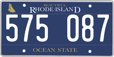 RI license plate 575087