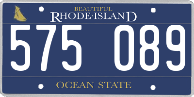 RI license plate 575089