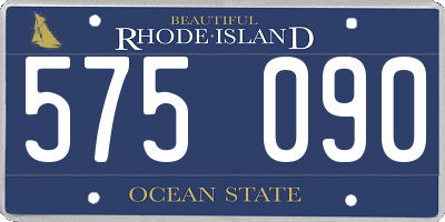 RI license plate 575090