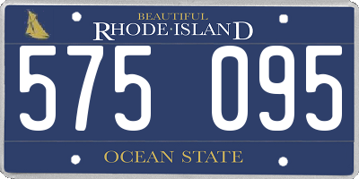 RI license plate 575095