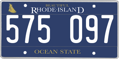 RI license plate 575097