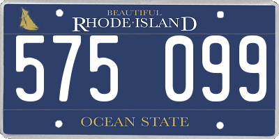 RI license plate 575099