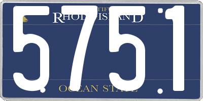RI license plate 5751
