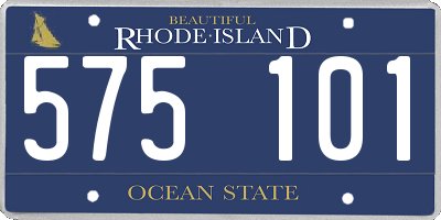 RI license plate 575101