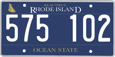 RI license plate 575102