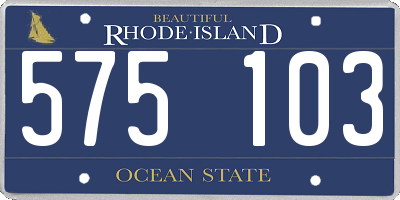 RI license plate 575103