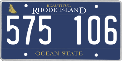 RI license plate 575106