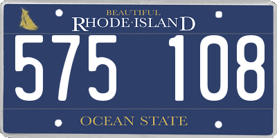 RI license plate 575108