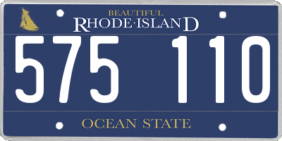 RI license plate 575110
