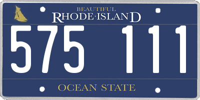 RI license plate 575111