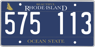 RI license plate 575113