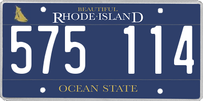 RI license plate 575114