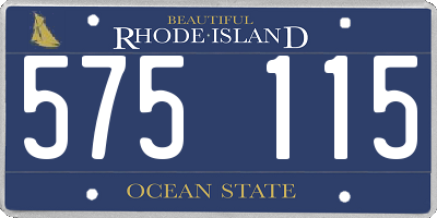 RI license plate 575115