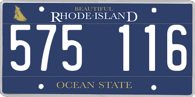 RI license plate 575116