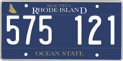 RI license plate 575121