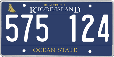RI license plate 575124