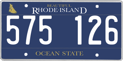 RI license plate 575126