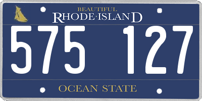 RI license plate 575127