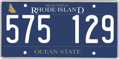 RI license plate 575129