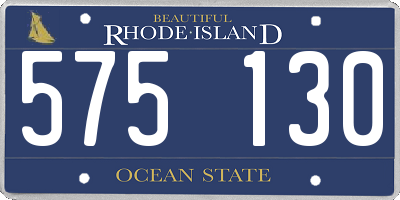 RI license plate 575130