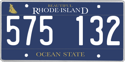 RI license plate 575132