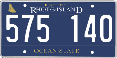 RI license plate 575140