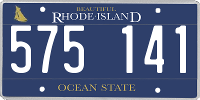 RI license plate 575141