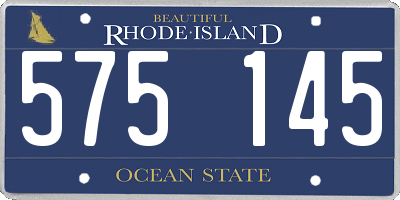 RI license plate 575145