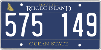 RI license plate 575149