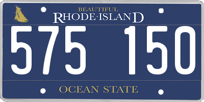 RI license plate 575150