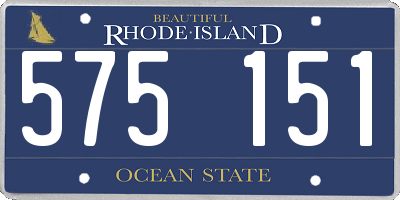 RI license plate 575151