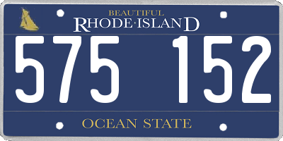 RI license plate 575152