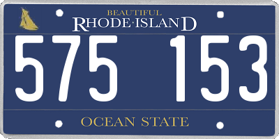 RI license plate 575153