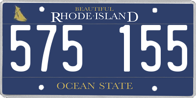 RI license plate 575155