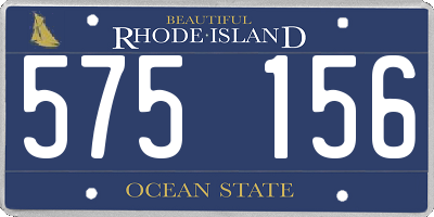 RI license plate 575156