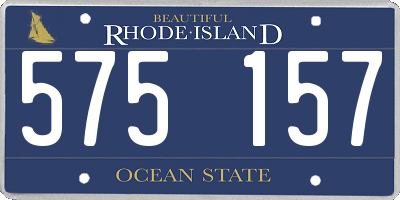 RI license plate 575157