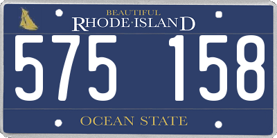 RI license plate 575158