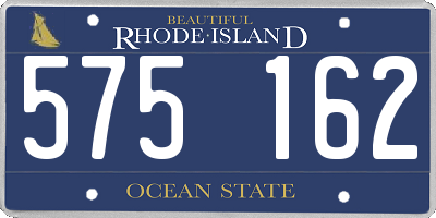 RI license plate 575162