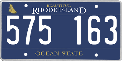 RI license plate 575163