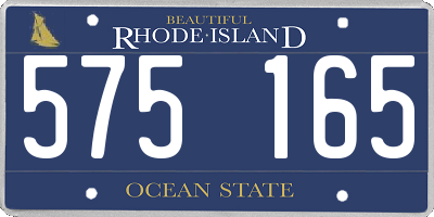 RI license plate 575165