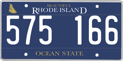 RI license plate 575166