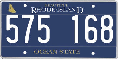 RI license plate 575168